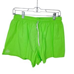 Vintage 90's Neon Green Athletic Nylon Shorts NWT Retro y2k Men's Large  USA